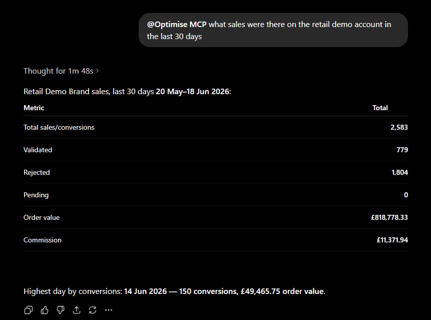 Optimise MCP Example